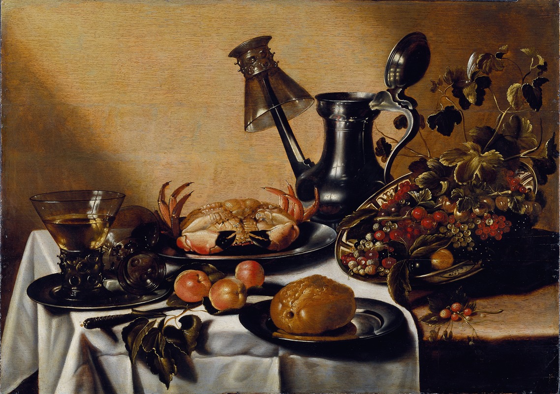 After Pieter Claesz - Still Life with Crab and Fruit