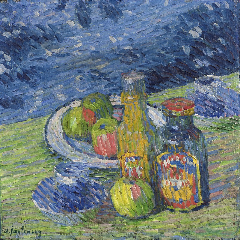 Alexej von Jawlensky - Still Life with Bottles and Fruit