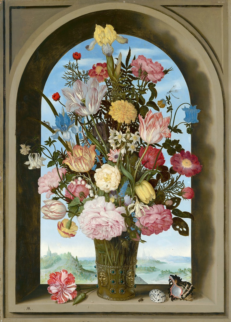 Ambrosius Bosschaert the Elder - Vase of Flowers in a Window