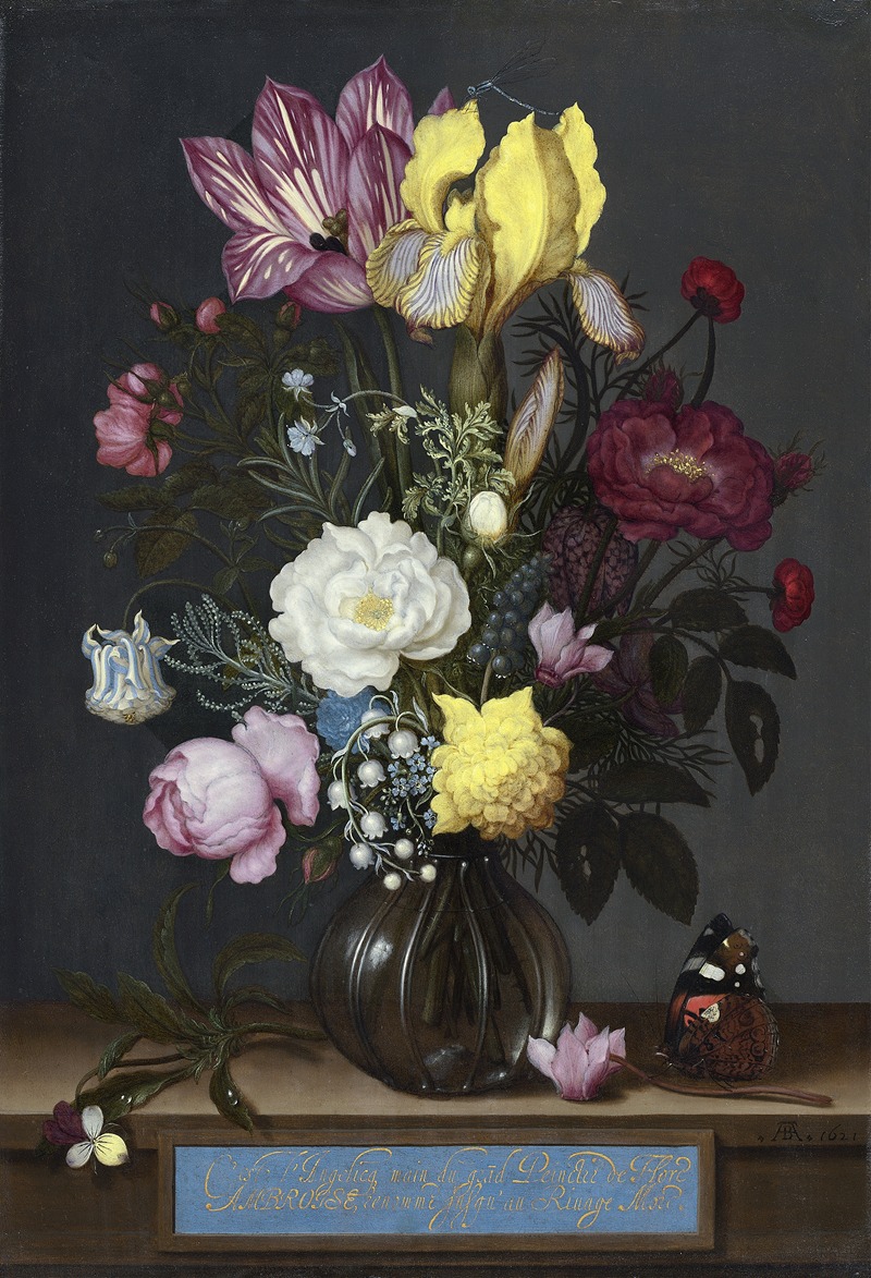 Ambrosius Bosschaert the Elder - Bouquet of Flowers in a Glass Vase