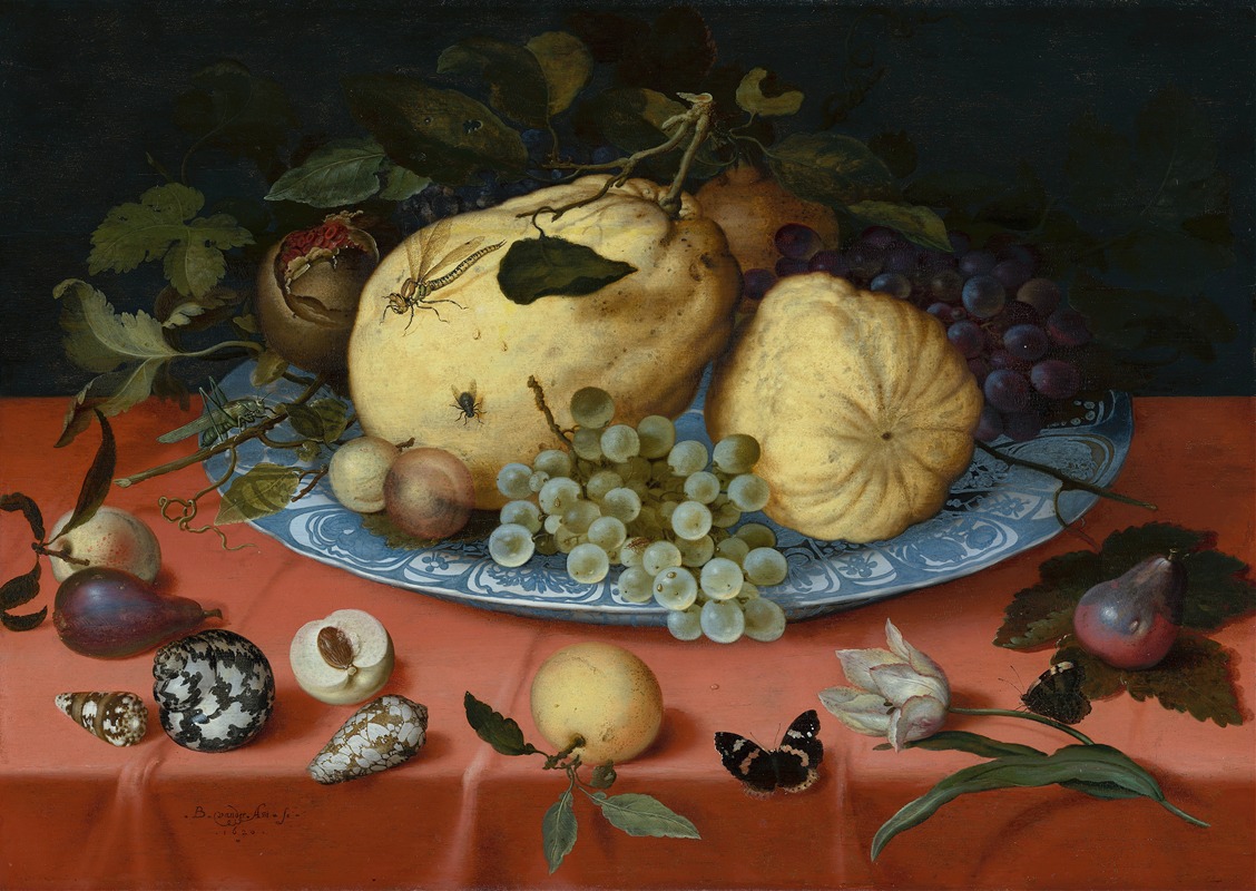 Balthasar van der Ast - Fruit Still Life with Shells and Tulip
