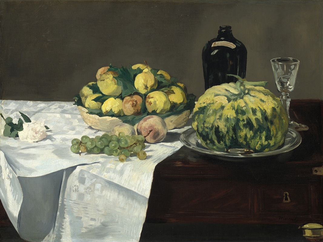 Édouard Manet - Still Life with Melon and Peaches