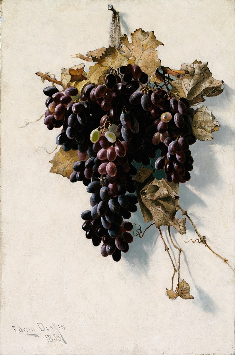 Edwin Deakin - Still Life with Grapes