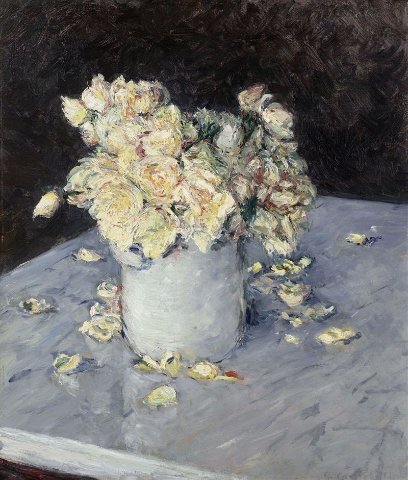 Gustave Caillebotte - Yellow Roses in a Vase