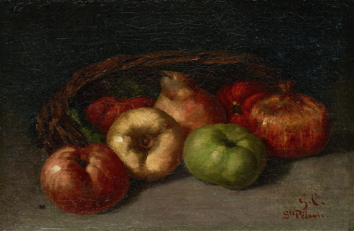 Gustave Courbet - Still Life with Apples, Pear, and Pomegranates