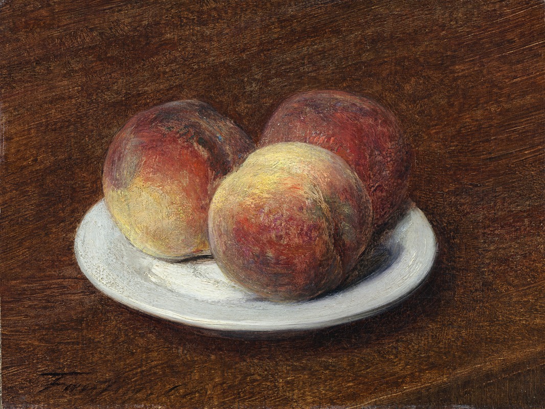 Henri Fantin-Latour - Three Peaches on a Plate