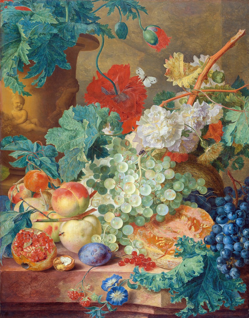 Jan van Huysum - Still Life with Flowers and Fruit