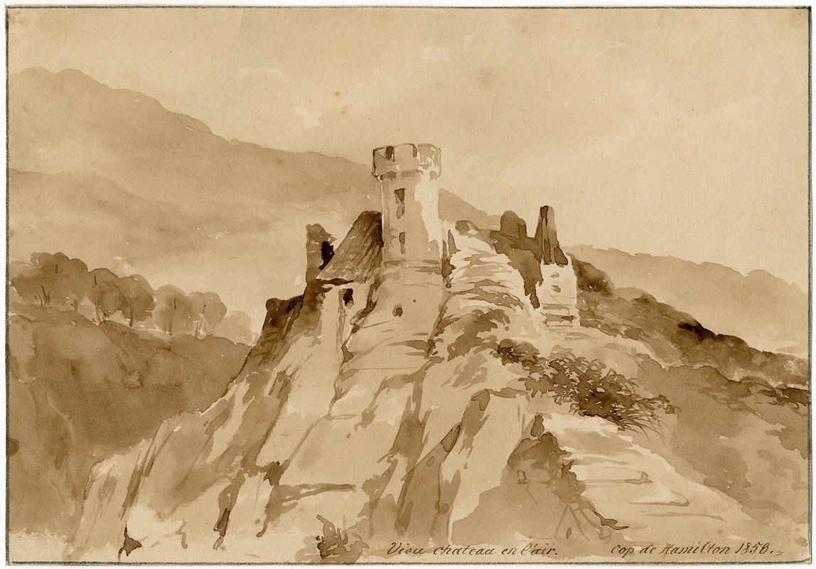 Pieter van Loon - Kasteel op een bergtop