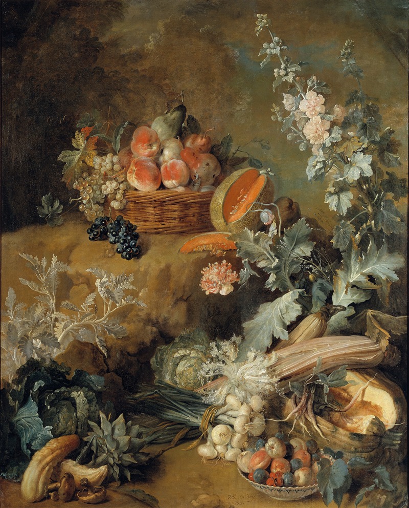 Jean-Baptiste Oudry - Still Life of Fruits and Vegetables