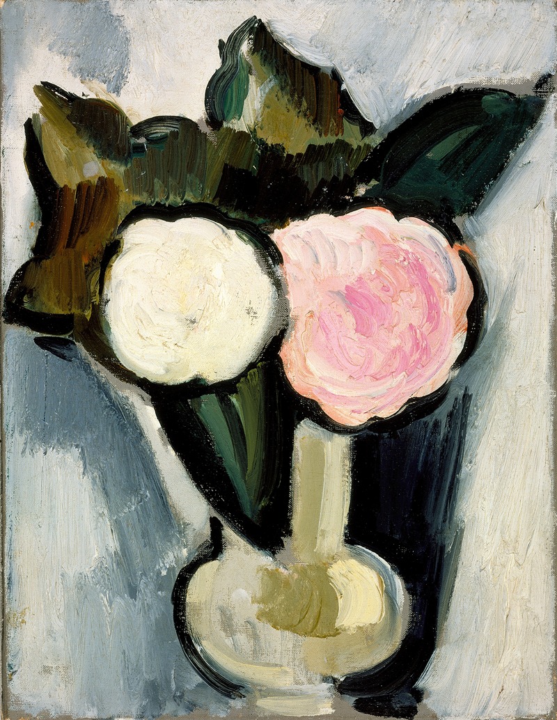 Marsden Hartley - Pink and White Flowers in a Vase