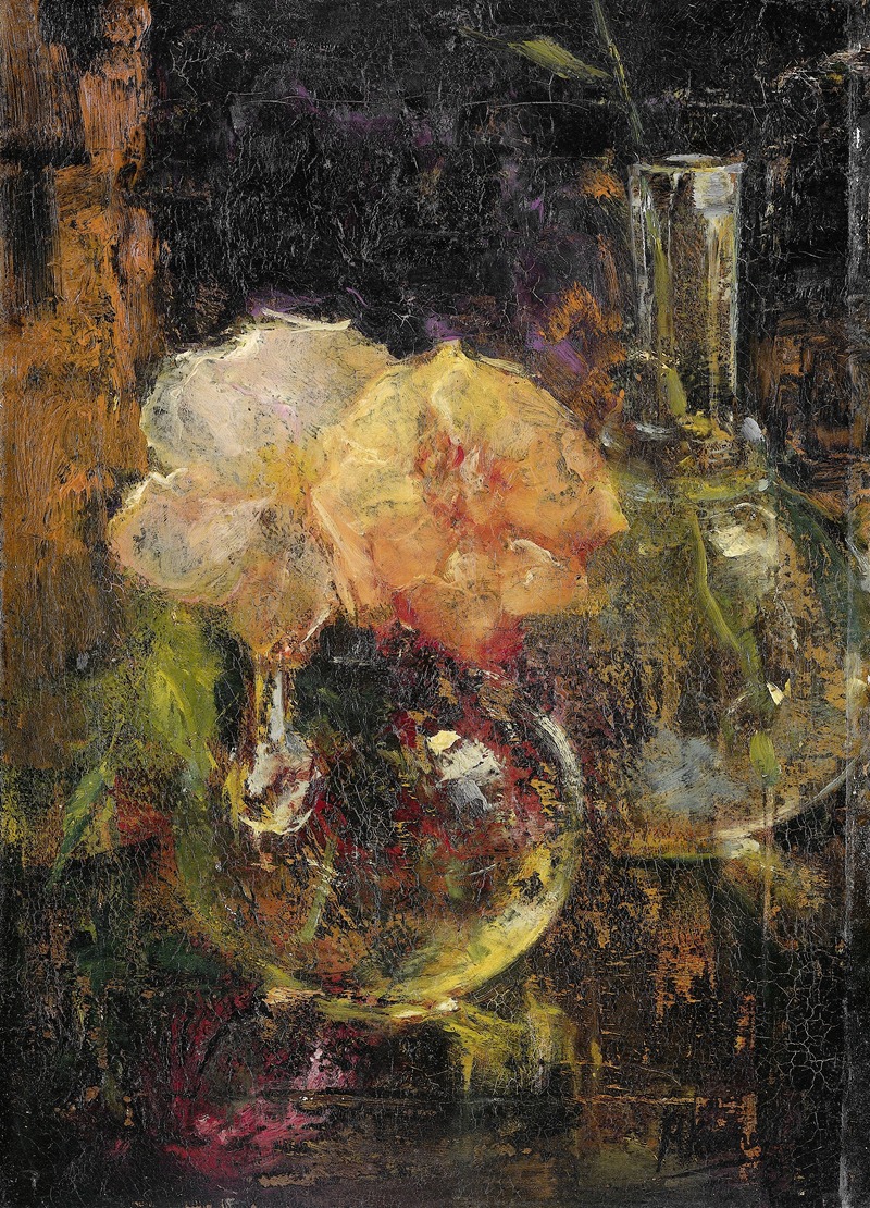 Menso Kamerlingh Onnes - Yellow Roses in a Carafe