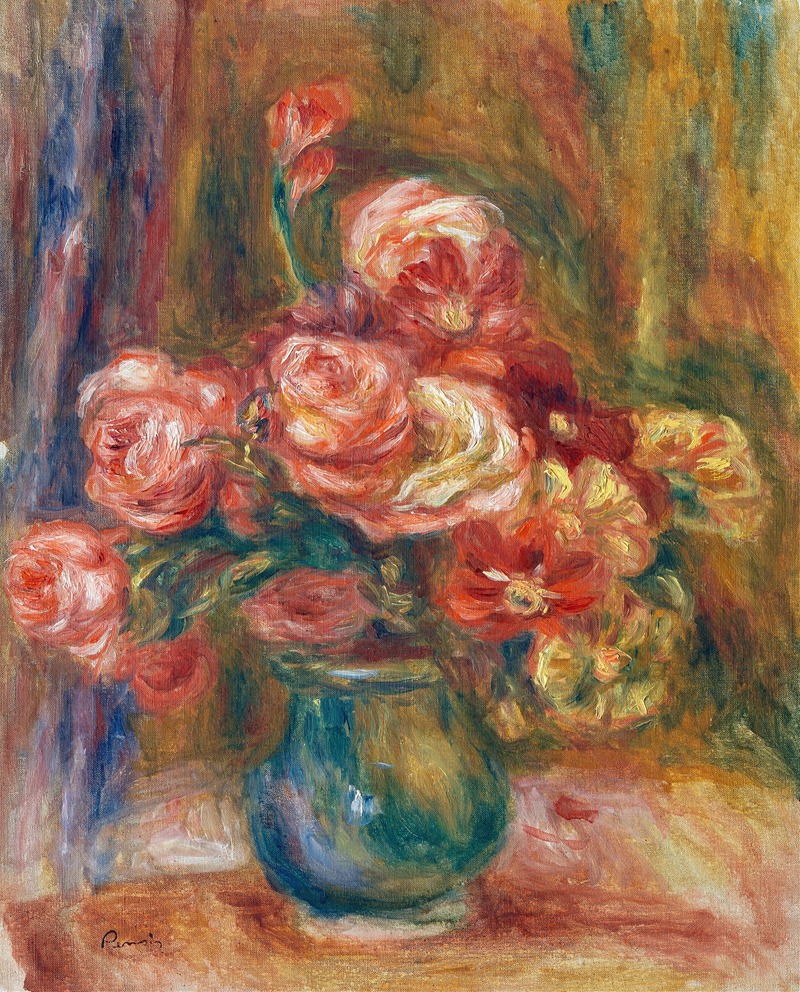 Pierre-Auguste Renoir - Vase of Roses