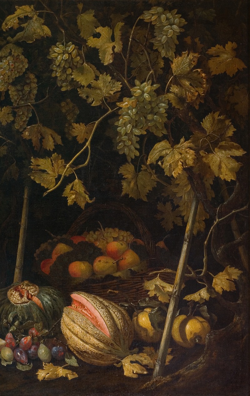 Pietro Paolo Bonzi - Still Life with Fruit and Vine