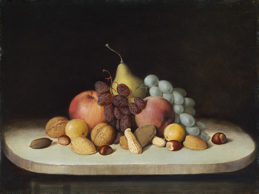 Robert S. Duncanson - Still Life with Fruit and Nuts