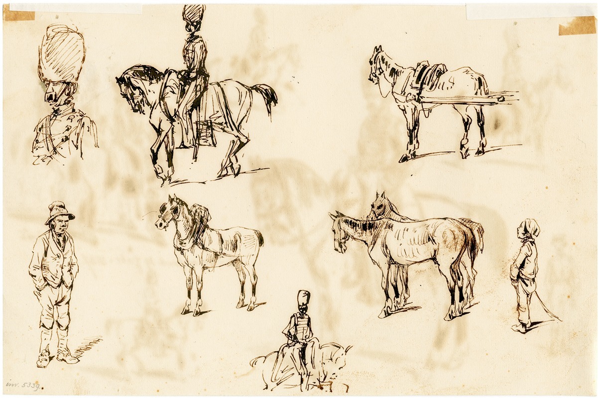 Pieter van Loon - Ruiters, paarden, e.a