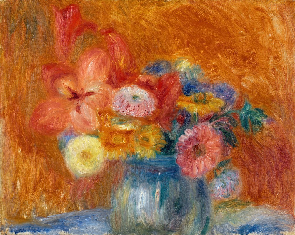 William James Glackens - Green Bowl of Flowers