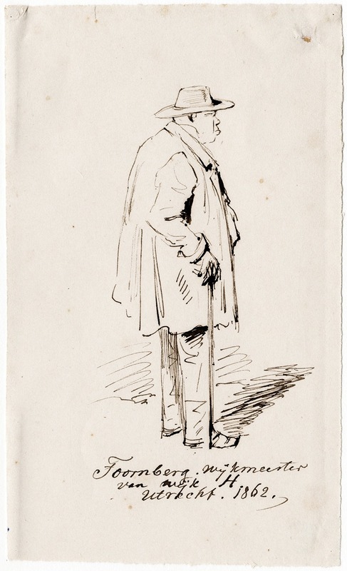 Pieter van Loon - Staande man van opzij gezien, Foornberg, wijkmeester