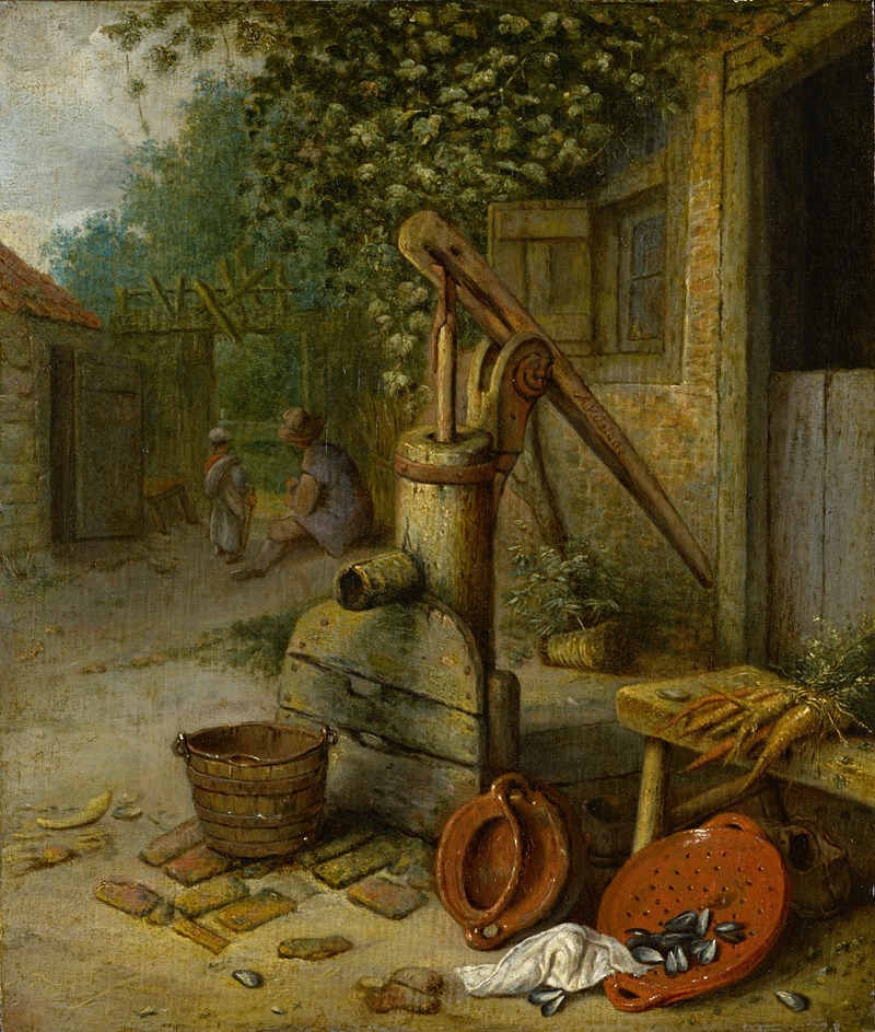 Adriaen van Ostade - Court Of A Farm With Pump Well