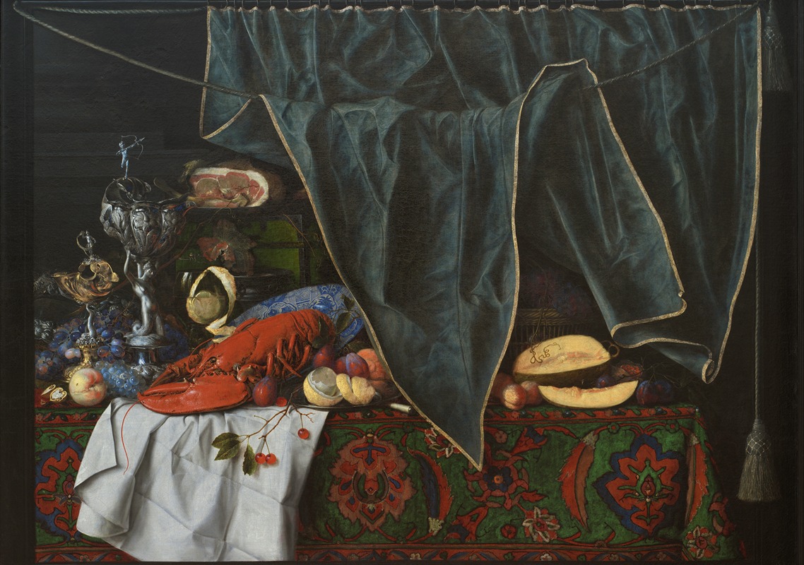 Cornelius Norbertus Gijsbrechts - Trompe L’oeil With Breakfast Piece And Goblets