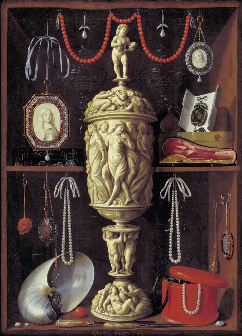 Georg Hainz - A Cabinet With Objects Of Art