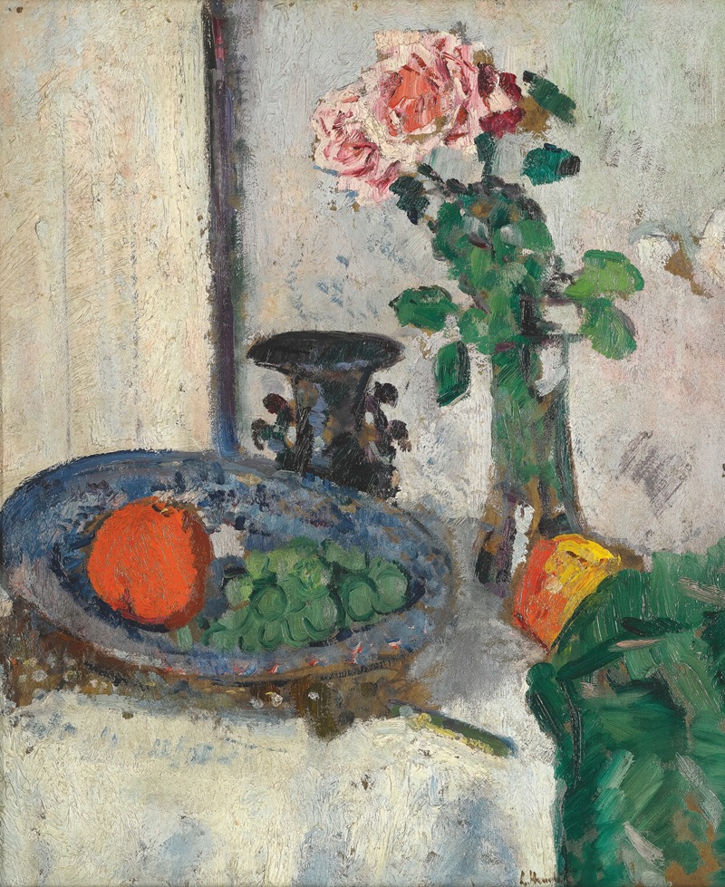 George Leslie Hunter - Still Life With Fruit And Roses