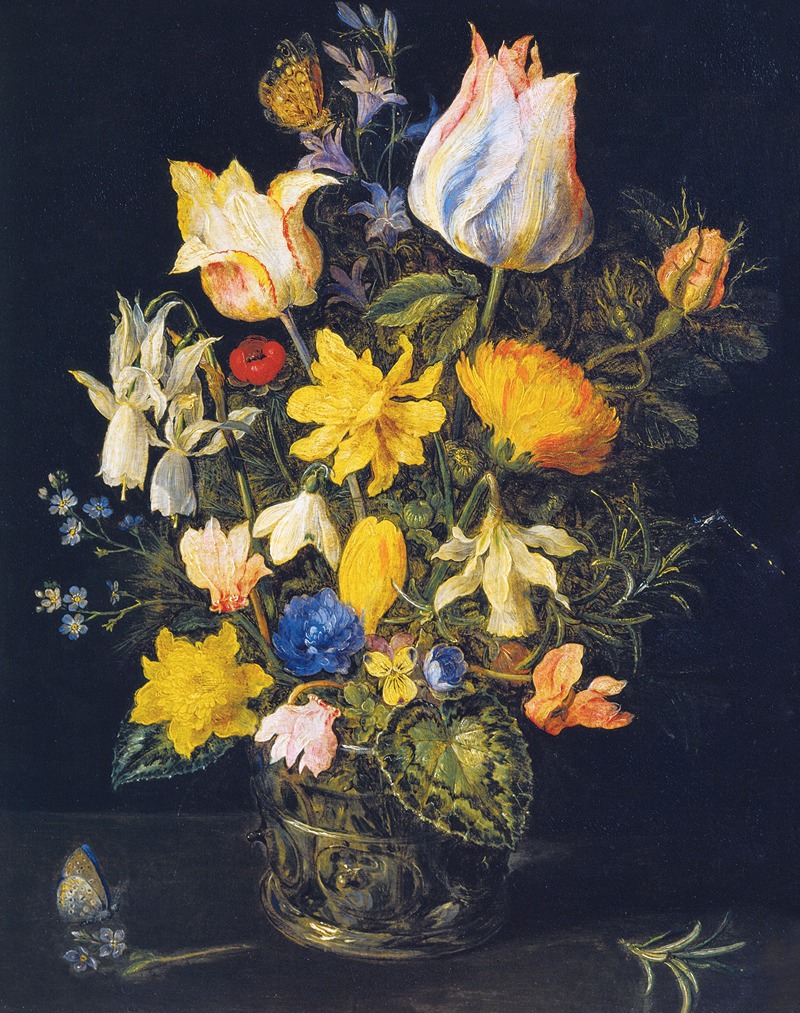 Jan Brueghel The Elder Workshop - Still Life With Bouquet Of Flowers