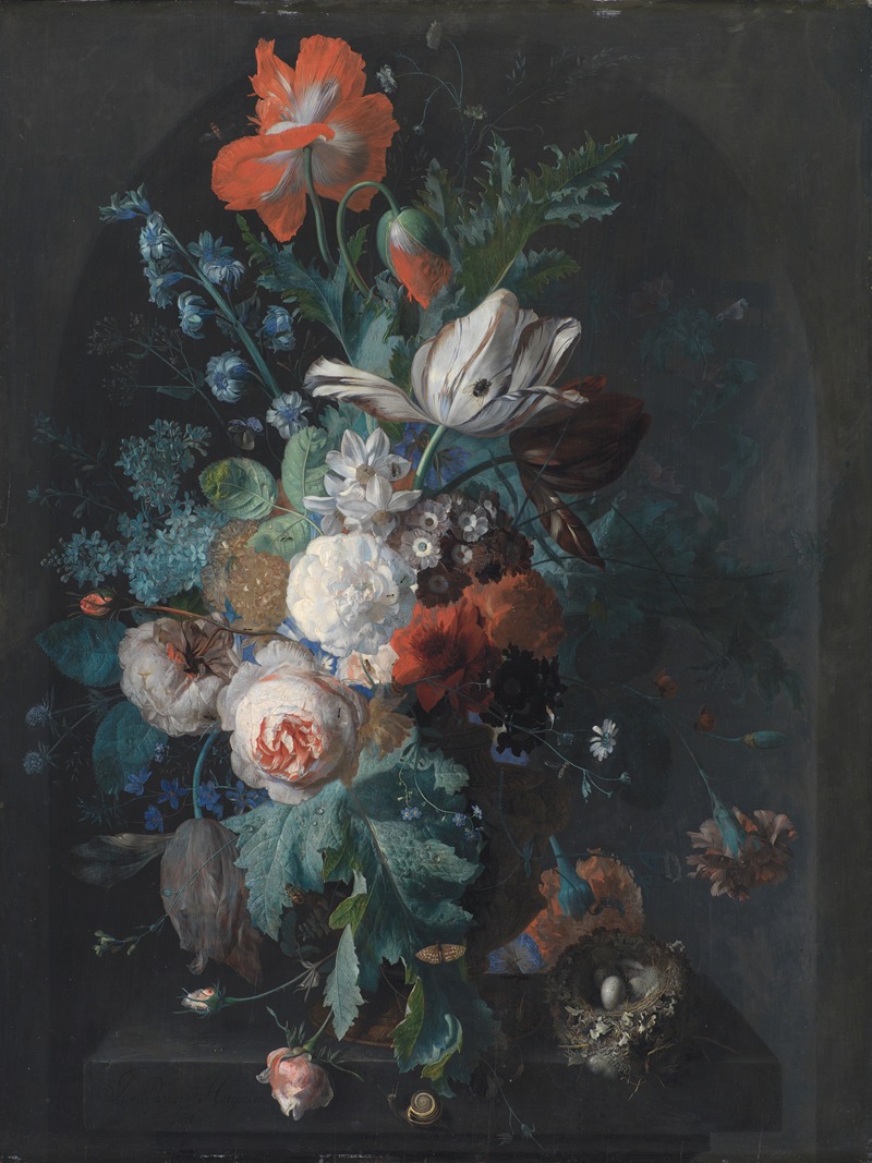 Jan van Huysum - A Vase With Flowers
