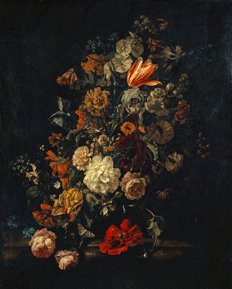 Justus Van Huysum The Elder - Still Life With Flowers