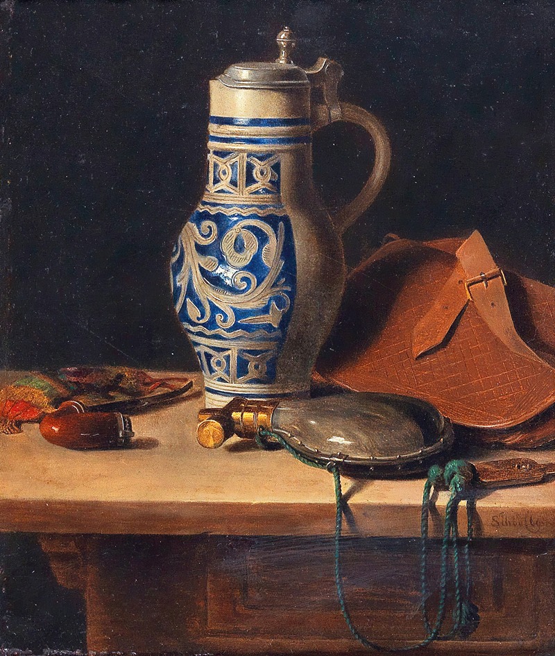 Max Schödl - Still Life With Pitcher And Powder Flask