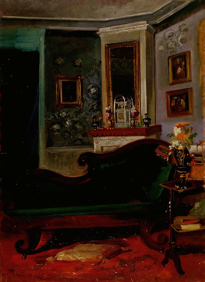 Robert Wilhelm Ekman - Green Sofa