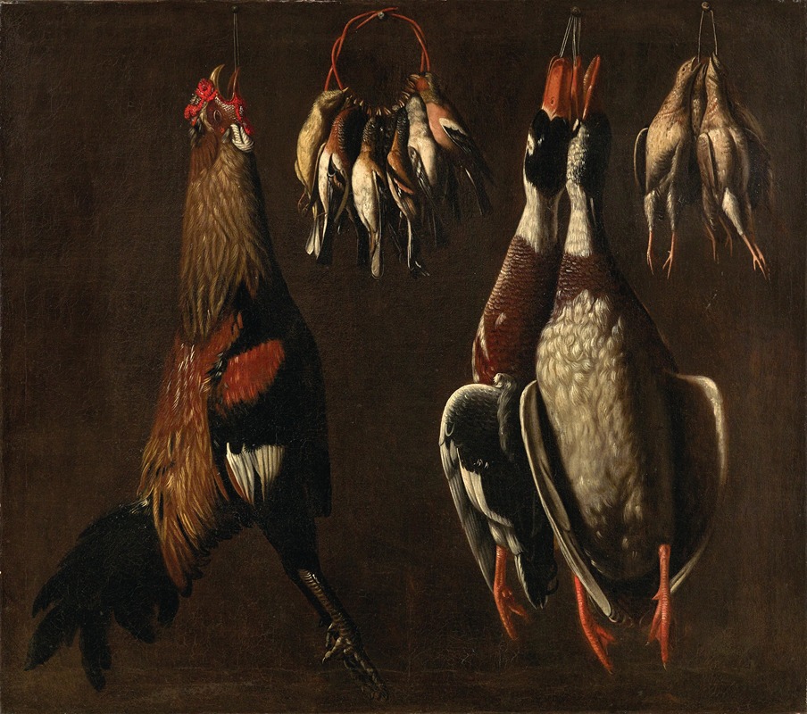 Circle of Evaristo Baschenis - Still life of birds