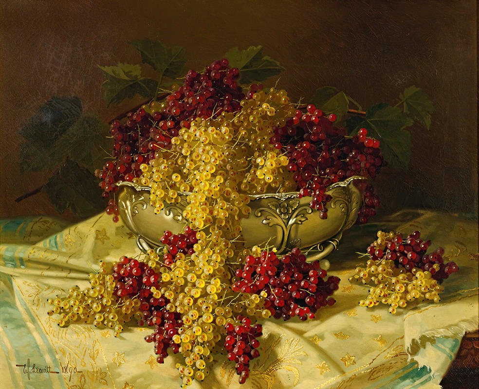 Edward Chalmers Leavitt - Still Life With Red And White Currants
