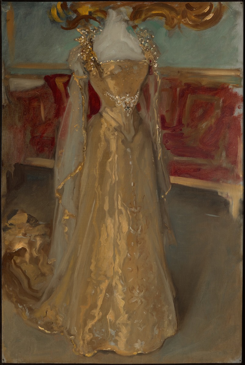 Edwin Austin Abbey - Drapery Study of Queen Alexandra’s Dress, for The Coronation of King Edward VII