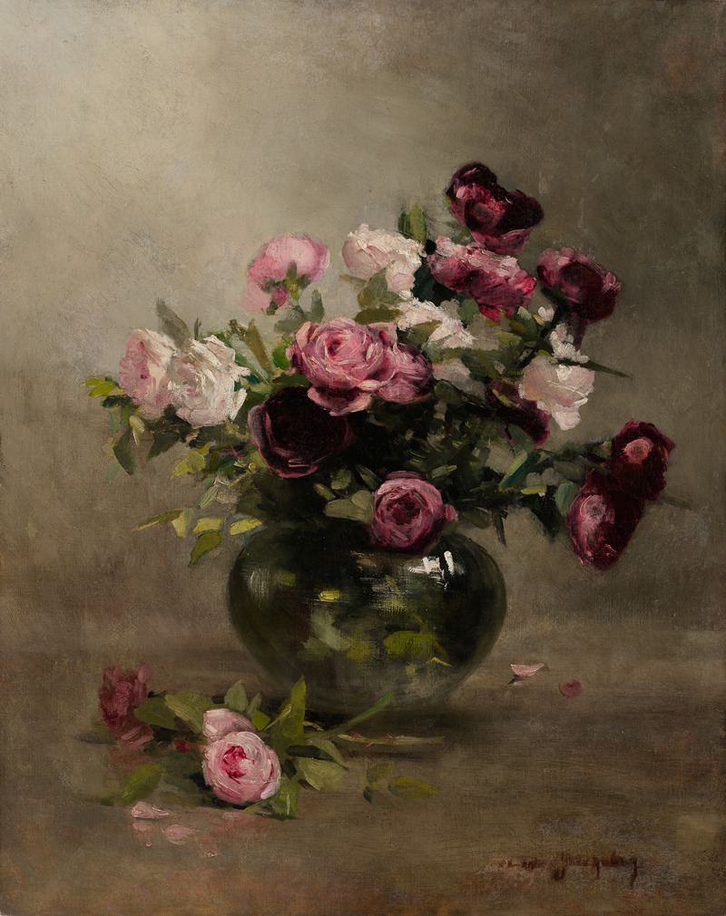Eva Gonzalès - Vase of Roses
