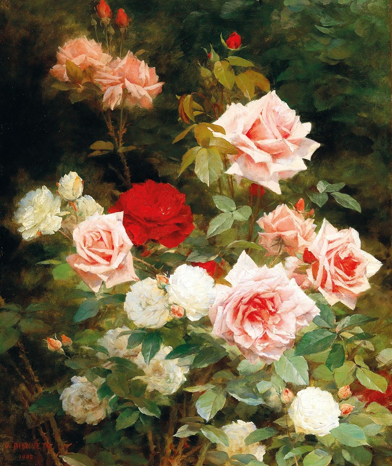 Gustave Bienvetu - A Rose Garden