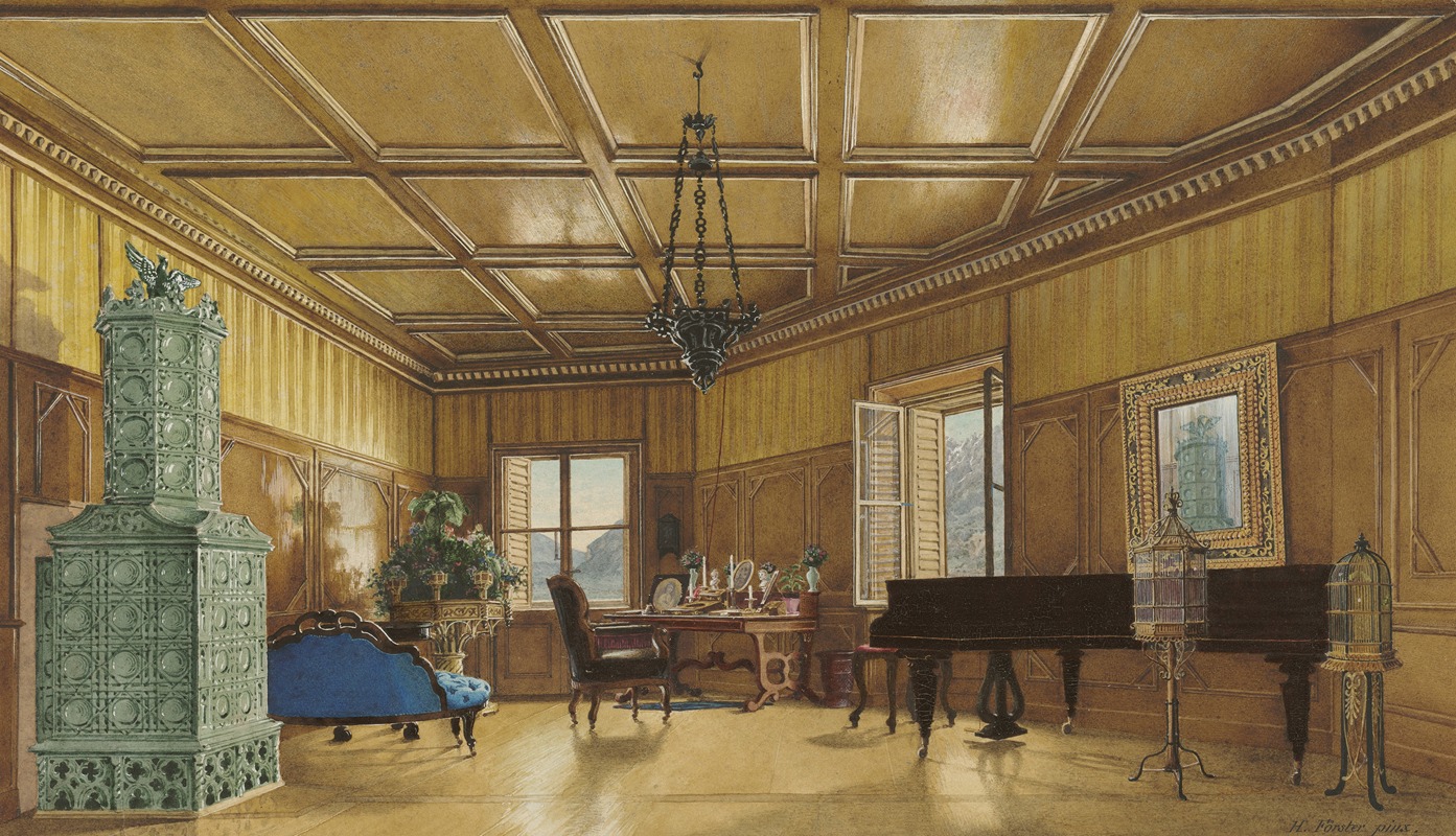 Heinrich von Förster - The Music Room of Archduchess Margarete, Princess of Saxony, in Schloss Ambras