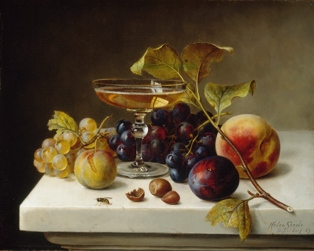 Helen Searle - Still Life with Fruit and Champagne