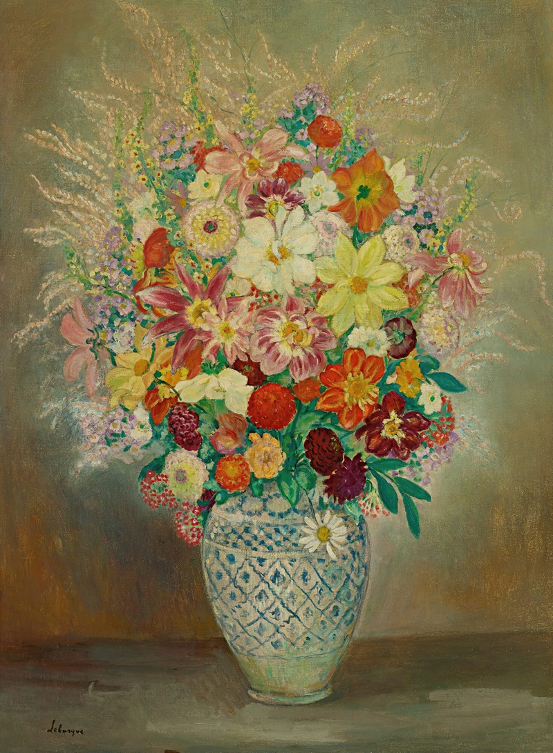 Henri Lebasque - Composition Florale Aux Dahlias