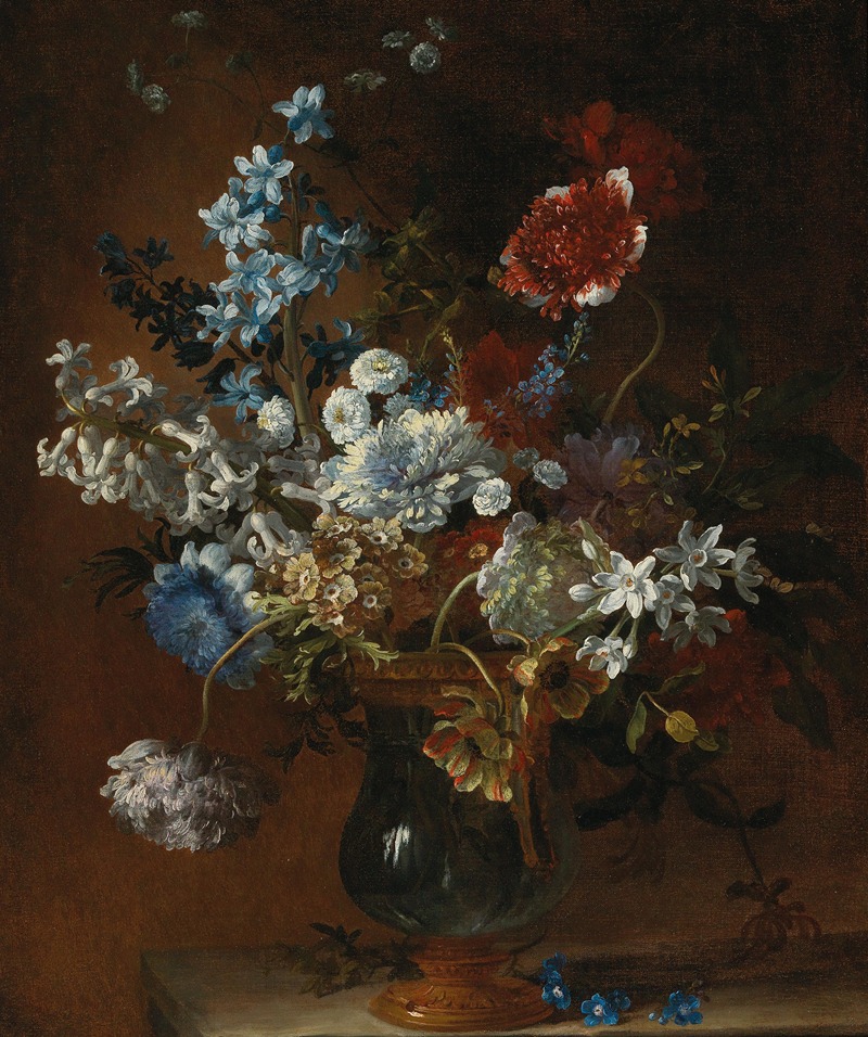 Jean-Baptiste Monnoyer - Still life with flowers in a vase