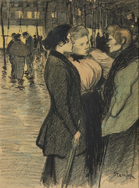 Théophile Alexandre Steinlen - Femmes conversant dans la rue