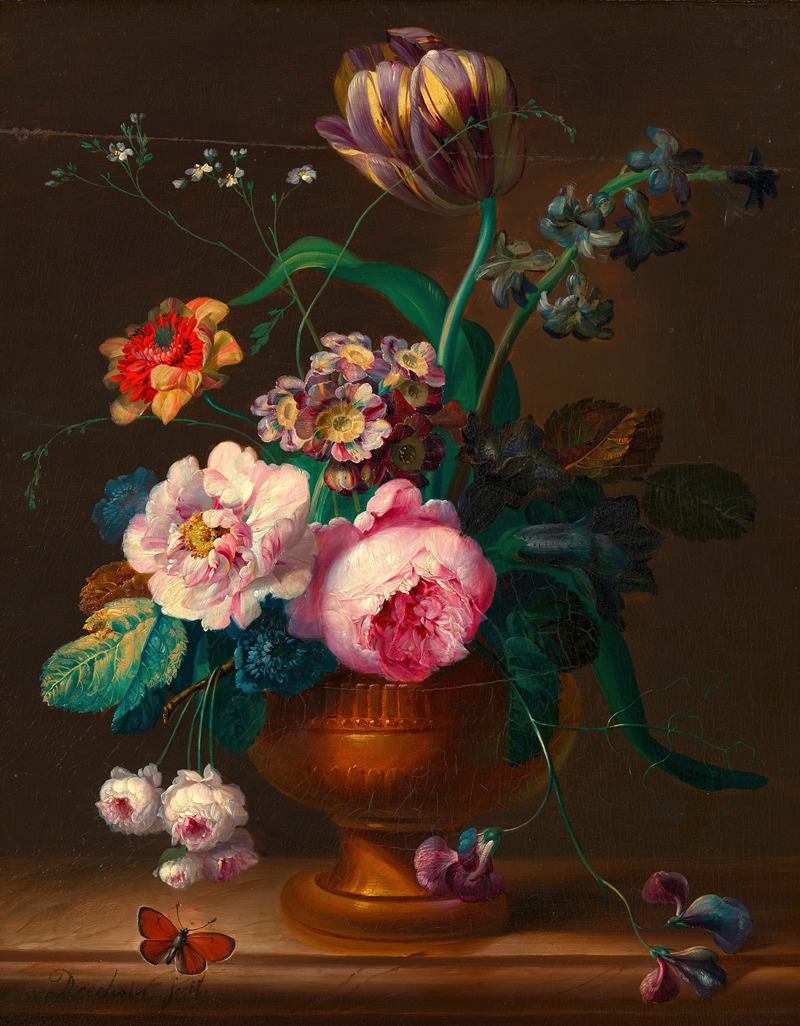 Johann Baptist Drechsler - Blumenstillleben in Vase