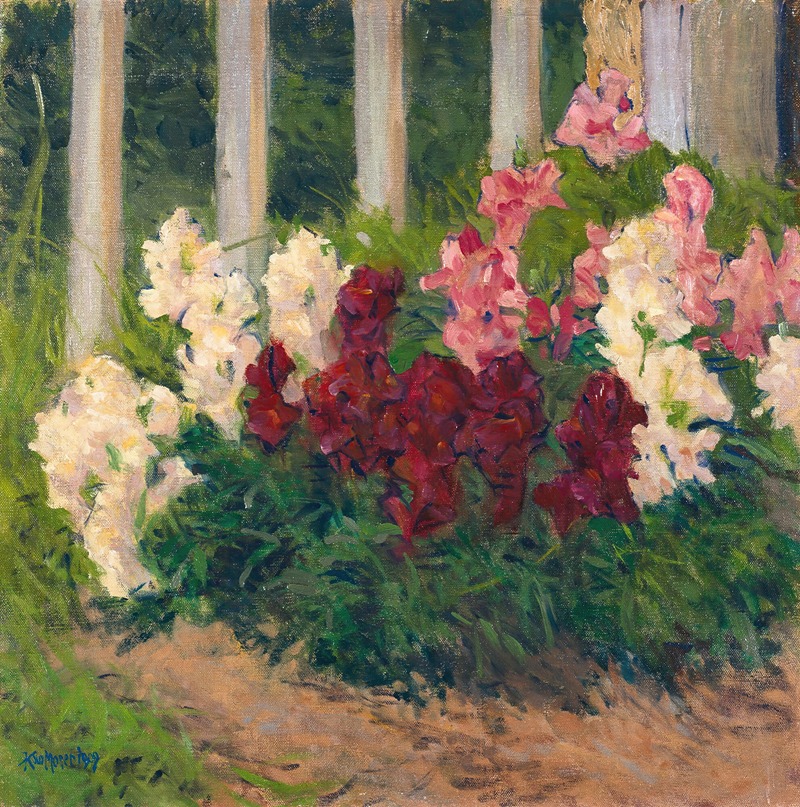 Koloman Moser - Flowers Before A Garden Fence