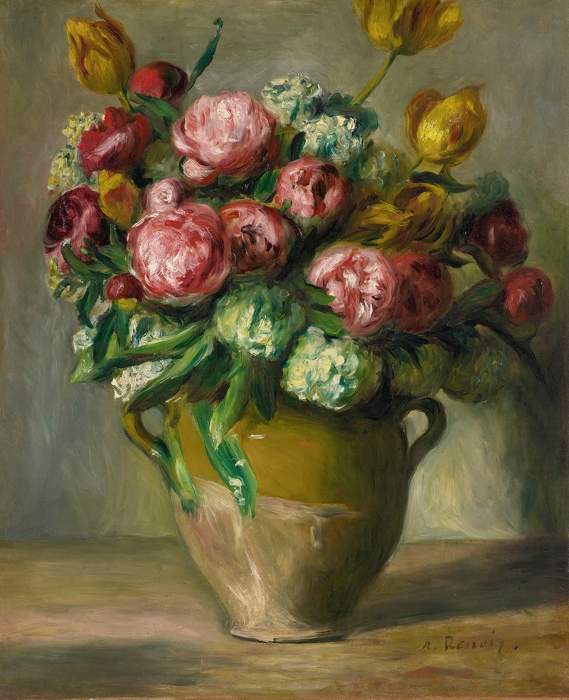 Pierre-Auguste Renoir - Vase De Pivoines