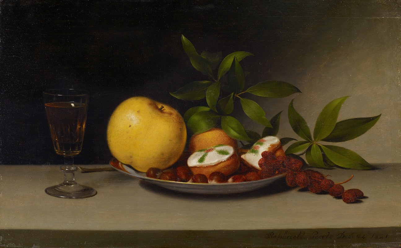 Raphaelle Peale - Still Life with Fruit, Cakes and Wine