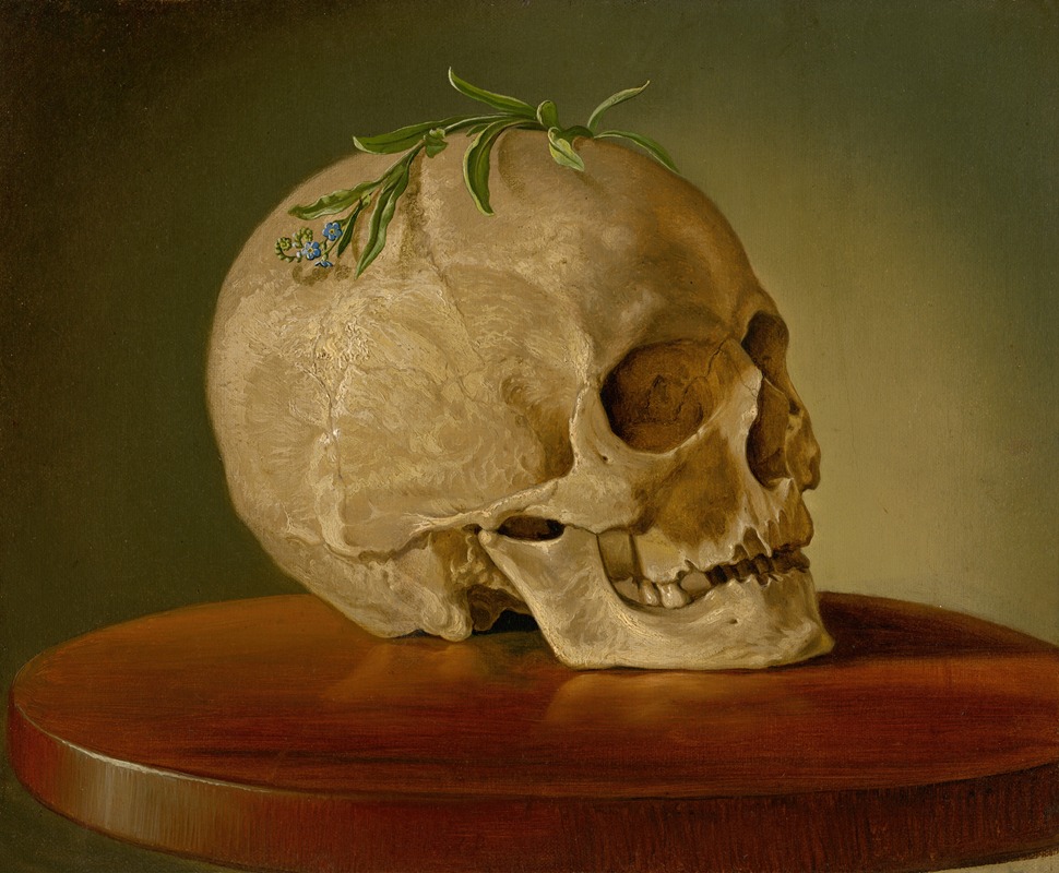 Vojtech Klimkovič - Still Life with a Skull and a Forget-Me-Not