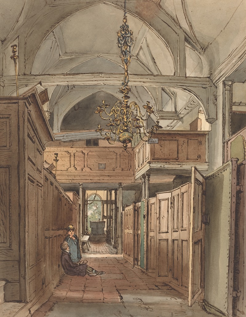 William Henry Hunt - Interior of Bushey Church