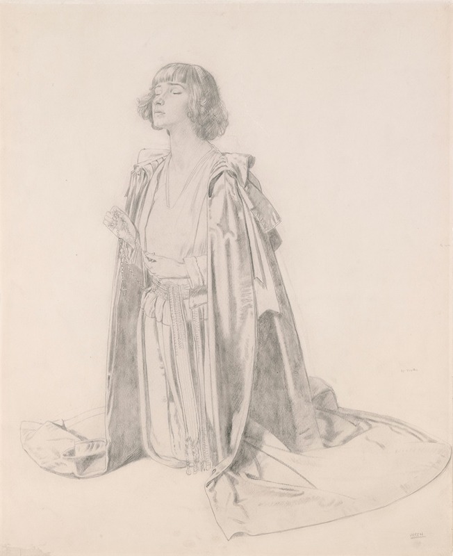William Orpen - Kneeling Figure of a Woman: Study for ‘The Holy Well’