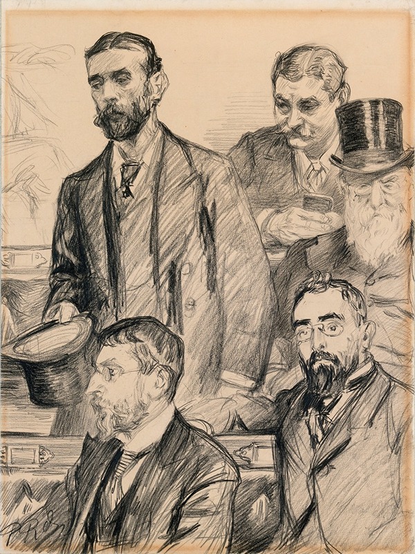 Charles Paul Renouard - Thomas Sexton (1848-1896), William O’Brien (1852-1928), Dr Charles Keane Deane Tanner (1849-1901), Timothy Michael Healy (1855-1931) and Justin McCarthy, (1830-1912), Nationalist M.P.s (left to right)