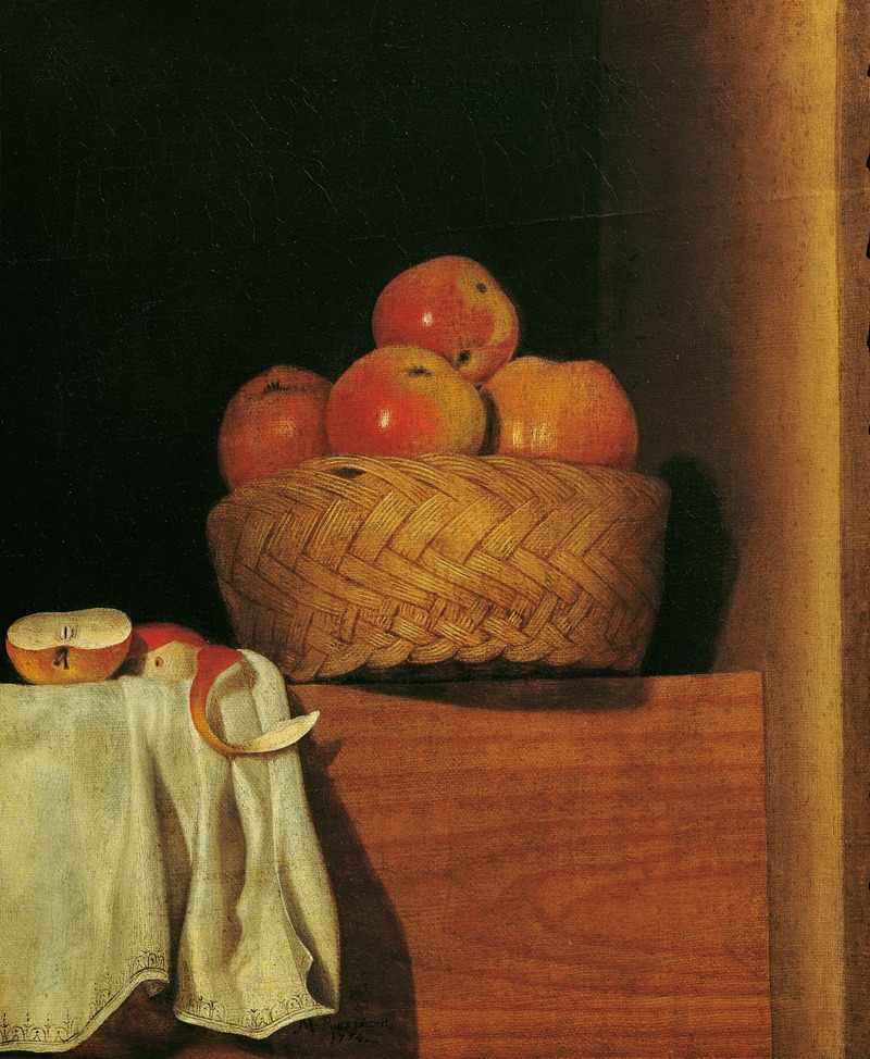 Anna Maria Punz - Stillleben mit Apfelkorb