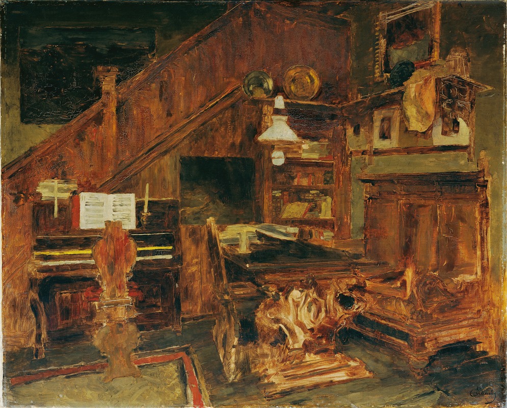 Carl Schuch - Atelier des Künstlers in Venedig